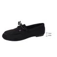 thumbnail image 4 of Womens Black Loafers Slip-On Flats, Comfortable Work Shoes with Soft Slip-On & Rubber Sole for Casual Office Walking,Size 7.5, 4 of 9