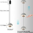 thumbnail image 4 of FSLiving Adjustable Height Track Pendnat Light J-Type Retractable Lift Track Pendnat Light with Hand-Sweep Control 12W Stepless Dimming Indoor Island Light Free Height Lamp,Grey - 1 Pack, 4 of 8