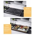 thumbnail image 2 of Large Induction Cooktop Protector Mat Christmas Snowman Stove Top Covers for Electric Stove, Xmas Winter Red Black Plaid Wooden Decorative Stove Burner Cover Mats, Glass Top Stove Cover, 2 of 7