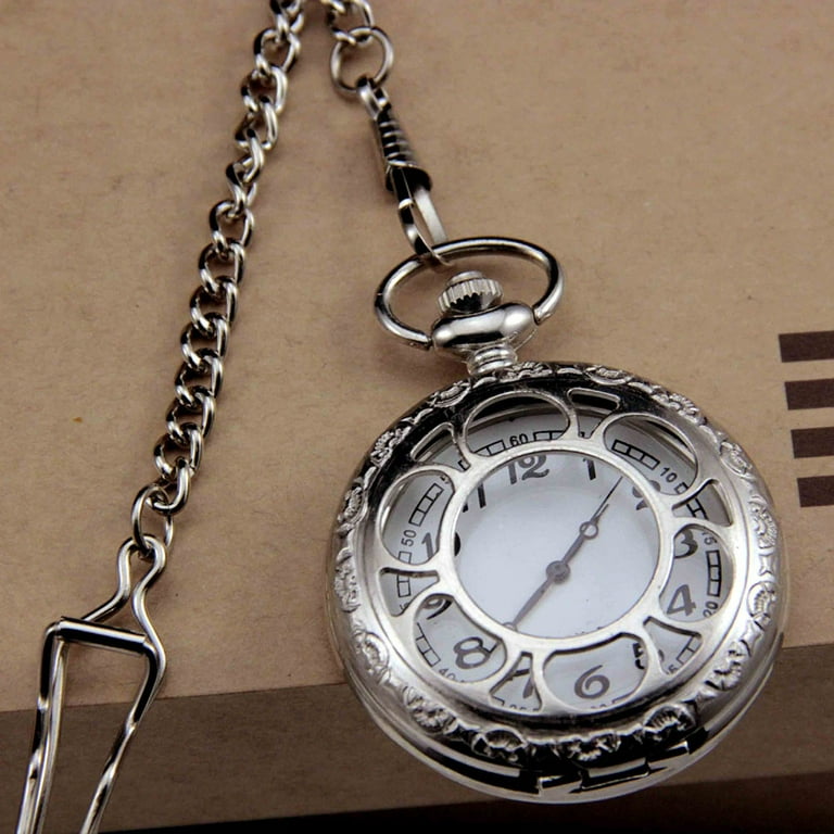 30 Pcs Pocket Watch Chain Silver Vest for Men Vintage Necklace