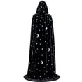 thumbnail image 5 of HuangHuanChen Womens Hooded Cape Darkness Renaissance Halloween Medieval Cloak with Cuffs for Witches Hobbit Goth Ren Fair Elf Cape M, 5 of 5