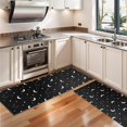 thumbnail image 3 of Kitchen Rugs Sets Of 2,Black White Moon Star Pattern Anti Fatigue Kitchen Mat Rugs Non Slip Washable,Decorative Kitchen Floor Mats for Kitchen,Sink,Laundry,17"X47", 3 of 5