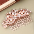 thumbnail image 4 of SHISUYAN Bridal Headdress 1Pack Rose Gold Golden Pearl Rhinestone For Formal Occasions, 4 of 8