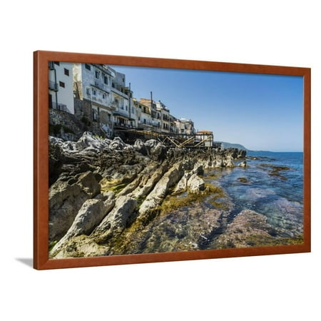 Rocks on the Northern Coast near the Village Framed Print Wall Art By Massimo