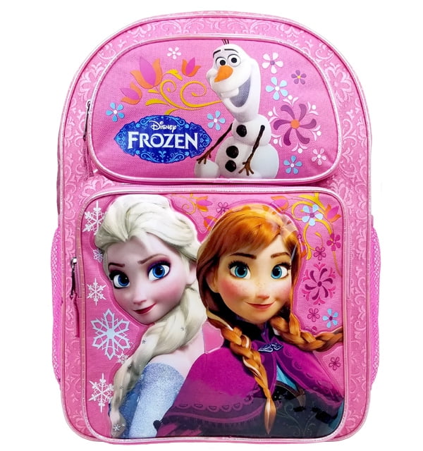 Disney Frozen Elsa Anna 12" School Backpack Girls Medium Bag Floral Flakes 