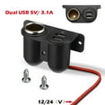 thumbnail image 3 of DC 5V Car Lighter Socket Vehicle Under-dash Mount Charging Adapter Splitter Tablet Dual USB Charger Power Outlet Accessories, 3 of 8