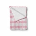 thumbnail image 2 of Checkered Soft Flannel Fleece Throw Blanket, Romantic Pattern with Little Hearts Children Kids Girlish Design, Cozy Plush for Indoor and Outdoor Use, 60" x 80", Baby Pink White, by Ambesonne, 2 of 6