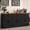 Black, variant on 70" Farmhouse Buffet Cabinet with Storage 3 Drawers & 6 Barn Doors for Living Room, Dining Room