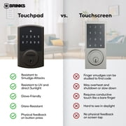 Brinks Electronic Touchpad Deadbolt with Pro-Guard, Transitional, Tuscan Bronze