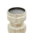 thumbnail image 6 of DecMode 3 Candle Brown Wood Pillar Candle Holder with White Wash Finish, Set of 3, 6 of 8