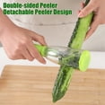 thumbnail image 2 of Pelador multifuncional con almacenamiento incorporado, cuchillas de acero inoxidable, pelador de frutas y verduras, mango ergonómico, utensilio de cocina para pelar, 2 of 8