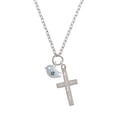 thumbnail image 2 of Delight Jewelry Silvertone Little Bird Initial - A - I Have Plans for You Engraved Cross Zoey Necklace, 28", 2 of 4