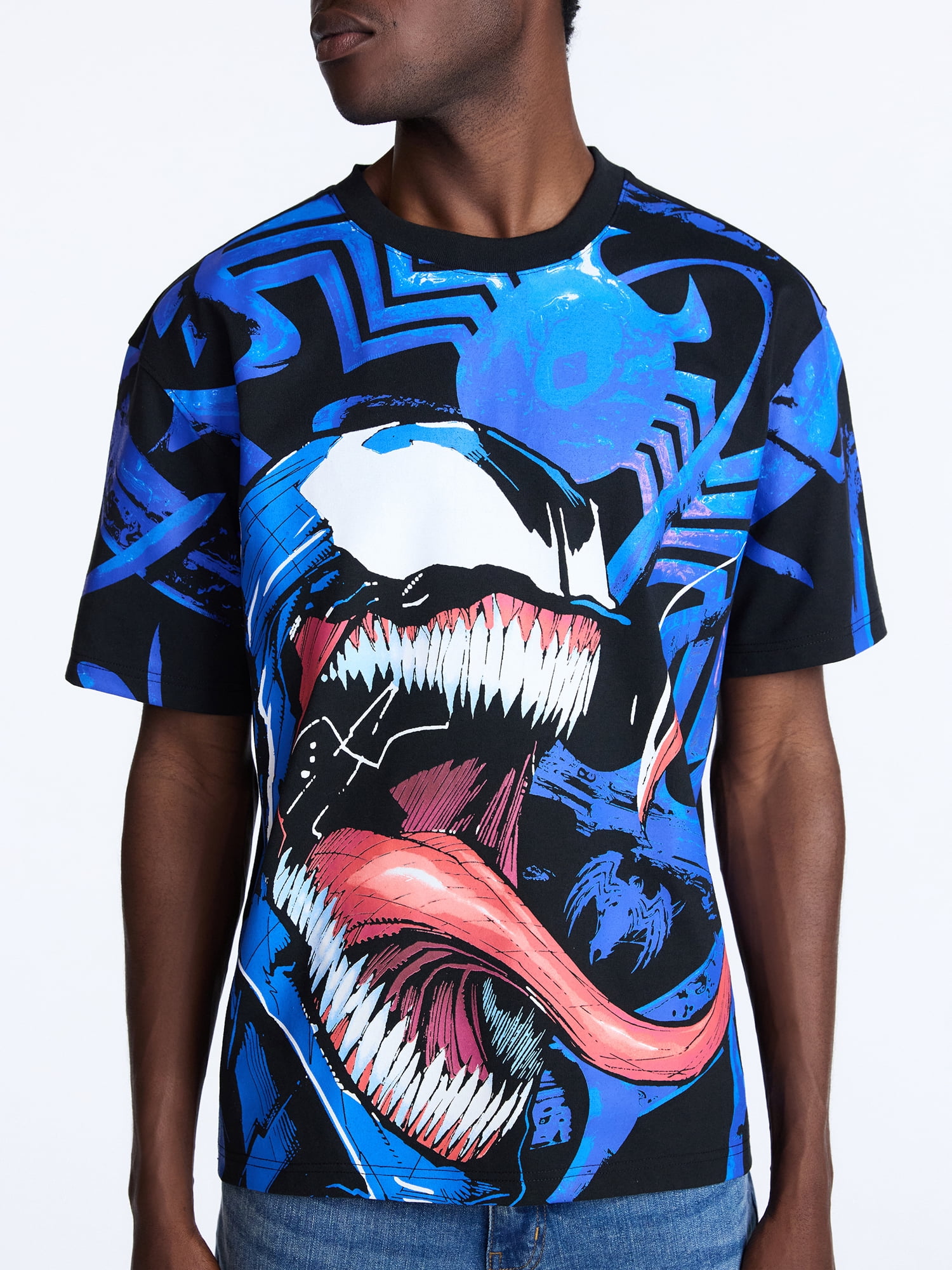 Venom Men's and Big Men's Oversized Graphic Tee with Short Sleeves, Sizes S-3XL