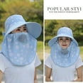 thumbnail image 3 of Cheers US Fishing Sun Hats for Women & Men Wide Brim UV Outdoor Summer Bucket Caps with Face Cover & Neck Flap, 3 of 7