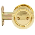 thumbnail image 3 of Round Pocket Door Lock, Passage (Hall/Closet) Latch, 2-3/8"" Backset, RCL, Polished Brass by Stone Harbor Hardware, 3 of 4