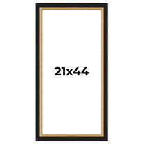 21x44 Frame Gold Real Wood Picture Frame Width 2.25 Inches | Interior Frame Depth 0.5 Inches |