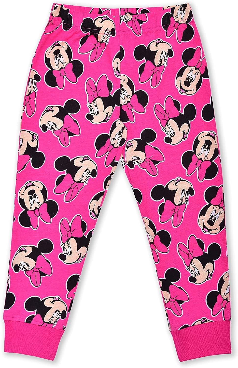 Disney Minnie Mouse Jogger Set for Girls, 2 Pack Long Sleeve Tee and Jog Pants Bundle
