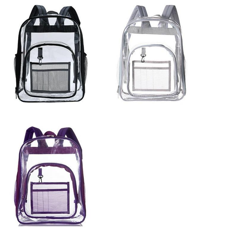 Transparent top backpack online