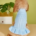 thumbnail image 6 of Turtleneck Pet Sweater Dress - Ruffled, Knit, Warm, for Small Pets, Winter Wear, 6 of 6