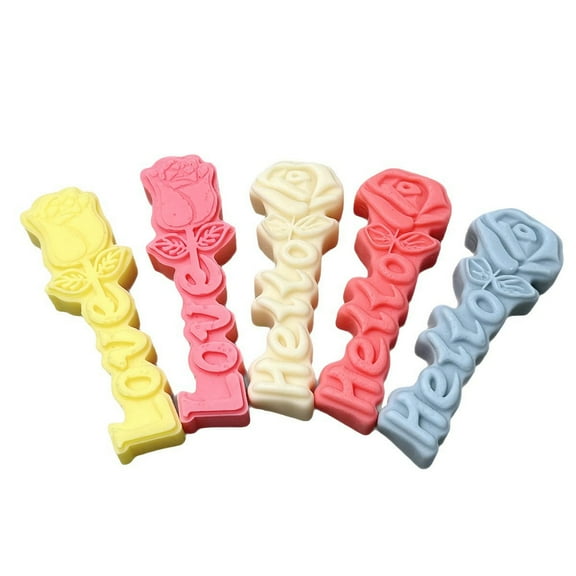 2PCS Rose silicone Mold Long Rose Branch Love Letter Silicone Candle Molds DIY Casting Epoxy Molds for Making Gypsum Oornament Pendant Aromatherapy Candle Valentine's Day Decoration Confession Gift