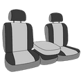 thumbnail image 3 of CalTrend Front 40/20/40 Split Bench Faux Leather Seat Covers for 2011-2015 Nissan Titan - NS183-09LX Dark Grey Insert and Trim, 3 of 3