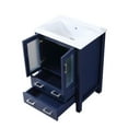 thumbnail image 4 of Volez 24 in W x 18.25 in D Navy Blue Bath Vanity and White Ceramic Top, 4 of 8