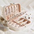 thumbnail image 2 of Mini Jewellery Box Organizersmall Portable Jewelry Box For Rings,earring,necklaces1pcs-pink, 2 of 2