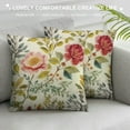 thumbnail image 3 of Nawypu  Decorative Throw Pillow Covers Vintage Floral, Romantic Blossom Rose Flowers Farmhouse Pillowcases Accent Pillow Cushion Cover for Couch Sofa Bed Office Armchair, 3 of 5