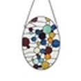 thumbnail image 2 of CHLOE Lighting BUBBLES Geometric-Style Stained Glass Window Panel 20" Tall, 2 of 4