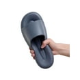 thumbnail image 4 of Gomelly Unisex Shoes Slip On Slides Open Toe House Slippers Non-slip Bedroom Indoor Outdoor Dark Blue 9.5-10, 4 of 5