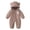 Khaki, variant on Faraee Unisex Toddler Quilted Padded Winter Romper Baby Bear Embroidery Hooded Ear Zip Up One Piece Jumpsuit Warm Infant Outer Snowsuit for Boys Girls Cold Season Wear