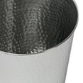 thumbnail image 3 of happimess Axel Modern Minimalist Hammered Steel 2-Gallon Wastebasket, Brushed Steel, HPM1110C, 3 of 7
