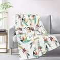 thumbnail image 2 of XMXT Throw Blankets, White Wallpaper Pattern Bed Blanket for Bedroom Sofa, 50 x 70 inches White, 2 of 9