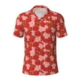 thumbnail image 2 of Daiia Rose Flowers Pattern Men’s Polo Shirts,Solid Deck Shirt,Classic Fit, Breathable Cotton Polo for Casual and Sport Wear-3X-Large, 2 of 7