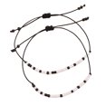 thumbnail image 1 of Jumpingount de cuerda de 2 piezas, pulseras hechas a mano con cordón blanco y negro ajustable de estilo Simple para accesorios de pareja Ropa, zapatos y accesorios Miscelánea, 1 of 6
