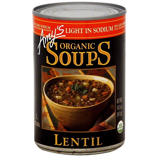 Amy's Light in Sodium Organic Lentil Soup, 14.5 oz (Pack of 12) by Amy's Kitchen