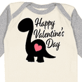 thumbnail image 4 of Inktastic Happy Valentines Day with Dinosaur Silhouette and Heart Boys or Girls Long Sleeve Baby Bodysuit, 4 of 5