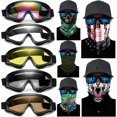 thumbnail image 1 of wonima02 10 Packs Motorcycle Accessories, 5PCS Dirt Bike Ski Goggles Dustproof Windproof Safety Glasses and 5PCS Face Masks, 1 of 1