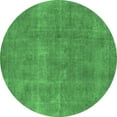 thumbnail image 1 of Ahgly Company Indoor Round Oriental Emerald Green Industrial Area Rugs, 4' Round, 1 of 4