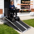 thumbnail image 6 of Portable Wheelchair Ramp, 5FT/6FT Aluminum Alloy Folding Ramp with Non-Slip Surface, Heavy Duty 600 lbs Capacity Mobility Aid for Home Steps, Doorways, Cars, 6 of 8