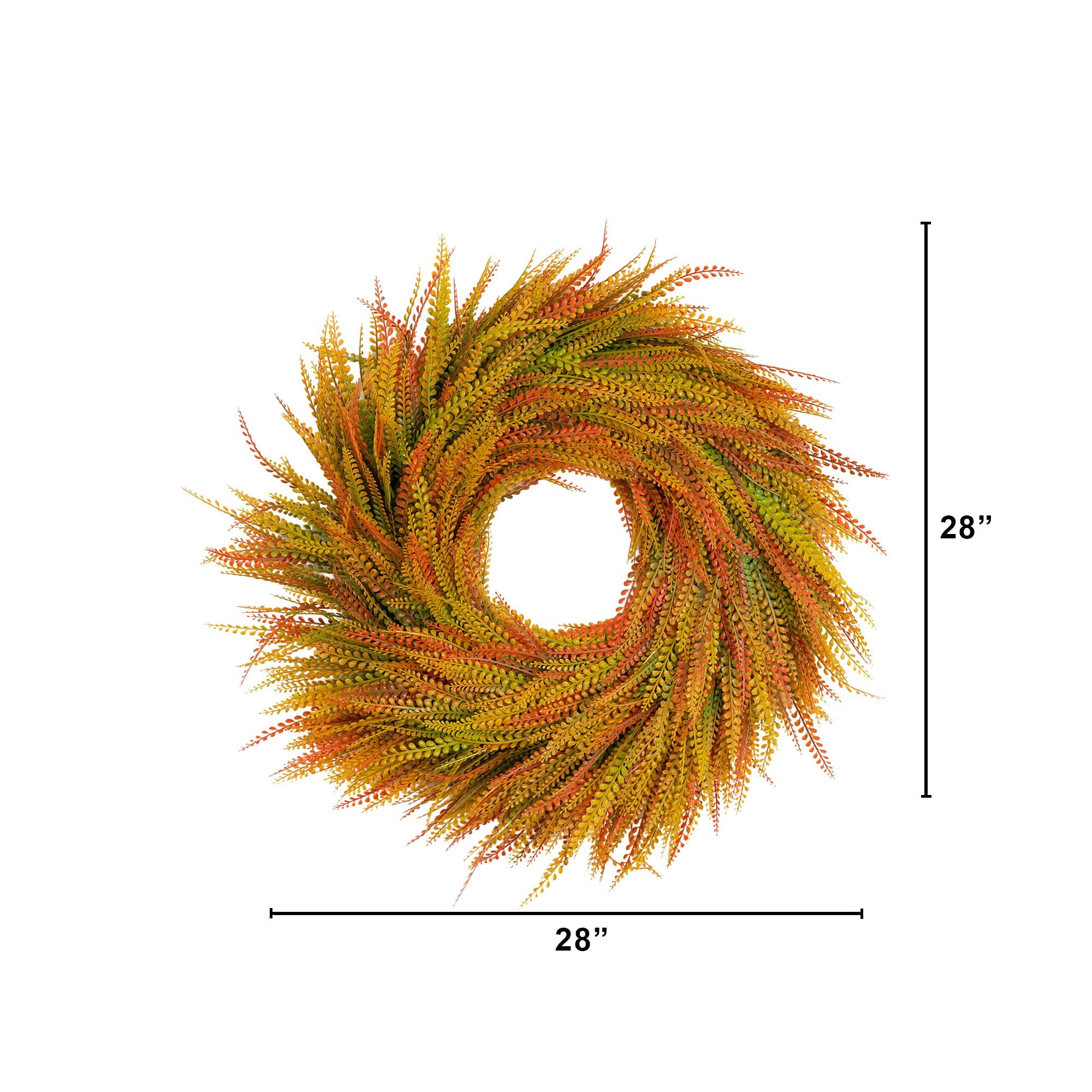 28in. UV Artificial Fall Wheat Grass Wreath