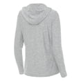 thumbnail image 3 of Women's Antigua Heather Gray Seattle Mariners Daybreak Quarter-Zip Hoodie, 3 of 3