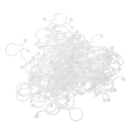 White Nylon Round Tips Twist Lock Cable Tie 100 Pcs