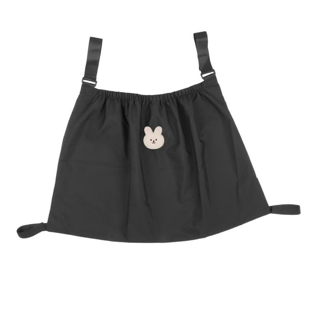 Bolsa de almacenamiento portátil multifuncional Hugo para cochecito de bebé Conejo negro 70 cm x 40 cm
