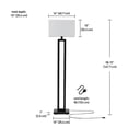 thumbnail image 4 of Globe Electric 58" Matte Black Floor Lamp with White Linen Shade, 4 of 9