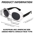 thumbnail image 3 of Gafas de Sol FEISEDY Ovaladas Blancas UV400 para Mujer y Hombre, 3 of 6