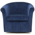 thumbnail image 3 of Fox Hill Trading Marlee 19"H Polyester Fabric Swivel Club Chair in Blue, 3 of 6