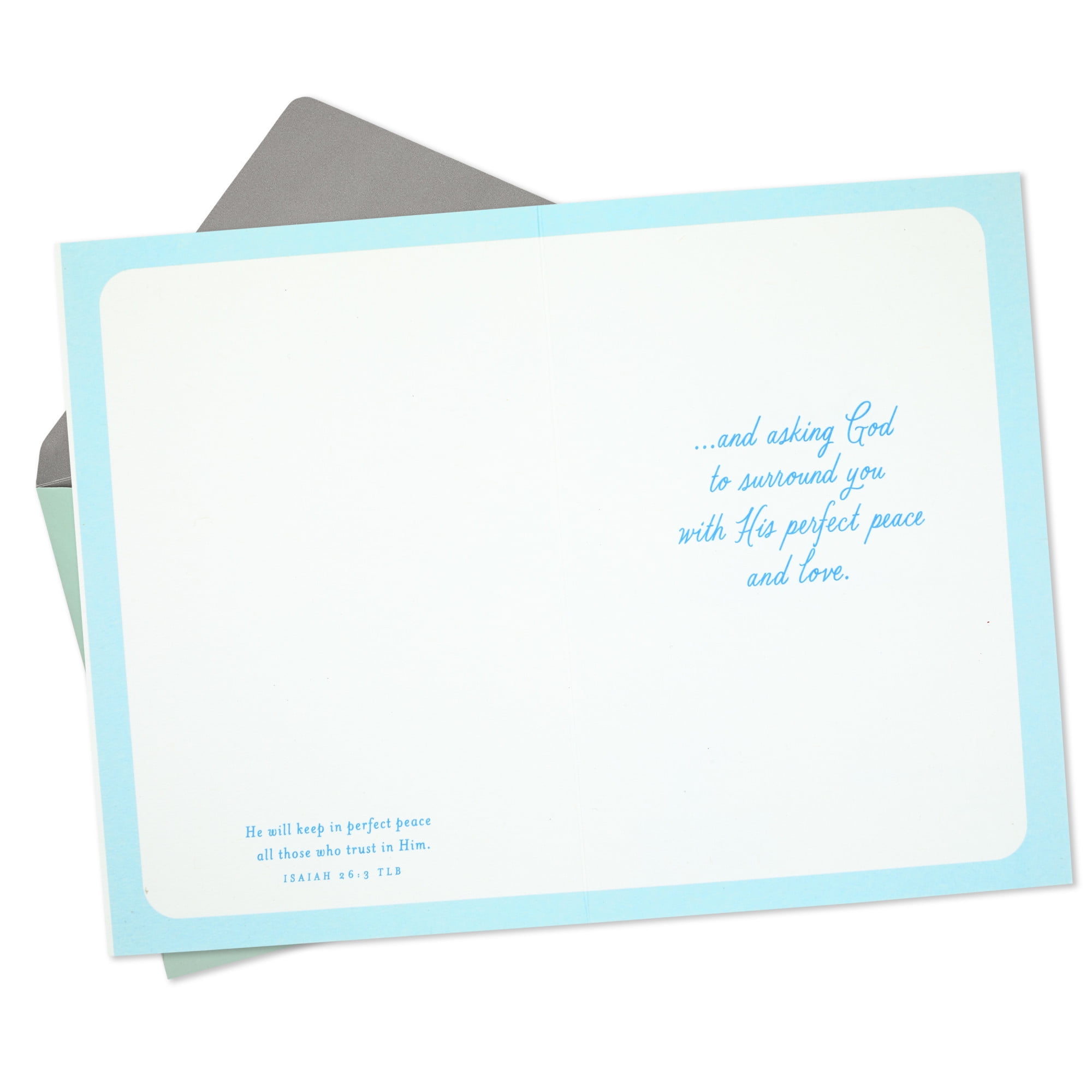 DaySpring Religious Sympathy Card (His Perfect Peace and Love)