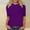 Purple, variant on Ussuma Summer Fashion Women's Top Loose Elbow-Length Crew Neck Solid Color Pullover Blouse for Women Fashion Dressy Casual Work Weekend Beach L Red