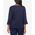 thumbnail image 5 of Alfred Dunner Womens Embroidered Flowers Flutter Sleeve Top, 5 of 6